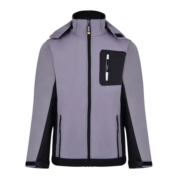 Куртка рабочая с капюшоном утепленная Dowell Softshell D81480 цвет серый размер XL рост 182