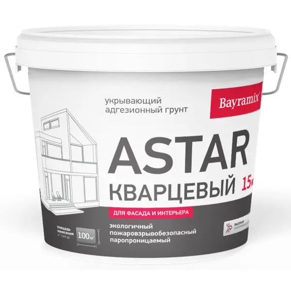 Кварц-грунт Bayramix Астар цвет белый 15 кг