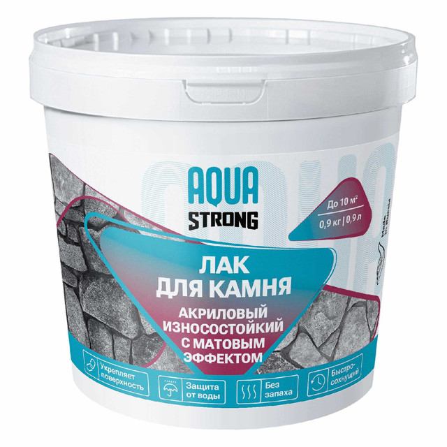 лак акриловый AQUASTRONG для камня матовый 2,7 кг бесцветный, арт. 4607130866672