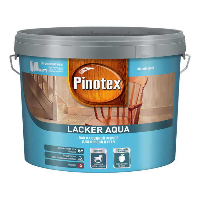 лак для стен и мебели OMNITEX Lacker Aqua 10 9л матовый, арт.50035137