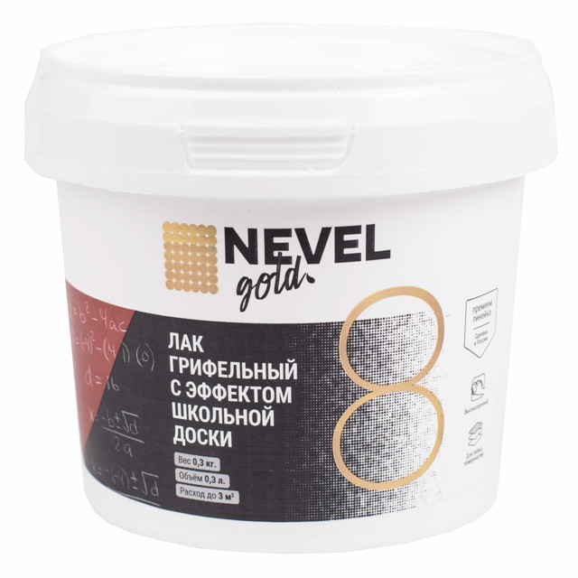 лак в/д NEVEL GOLD с эффектом школьной доски 300гр прозрачный, арт. 4607130865392