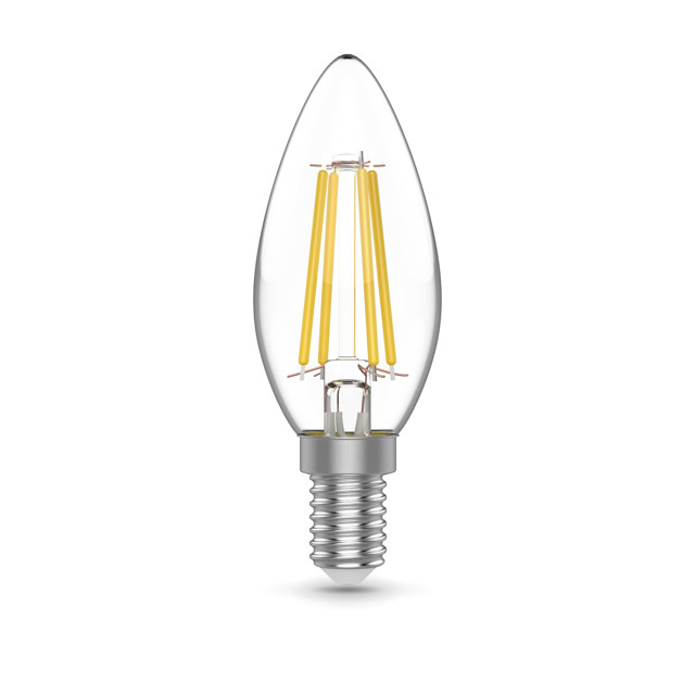 лампа GAUSS Basic Filament 5,5Вт Е14 LED 530Лм 4100К 3шт свеча