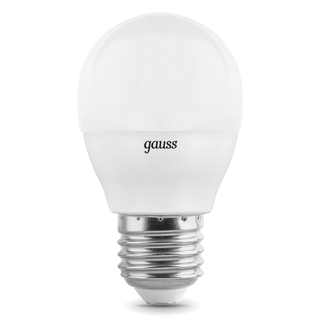 лампа GAUSS Elementary 7Вт 470Лм 4100K E27 LED 3 лампы шар