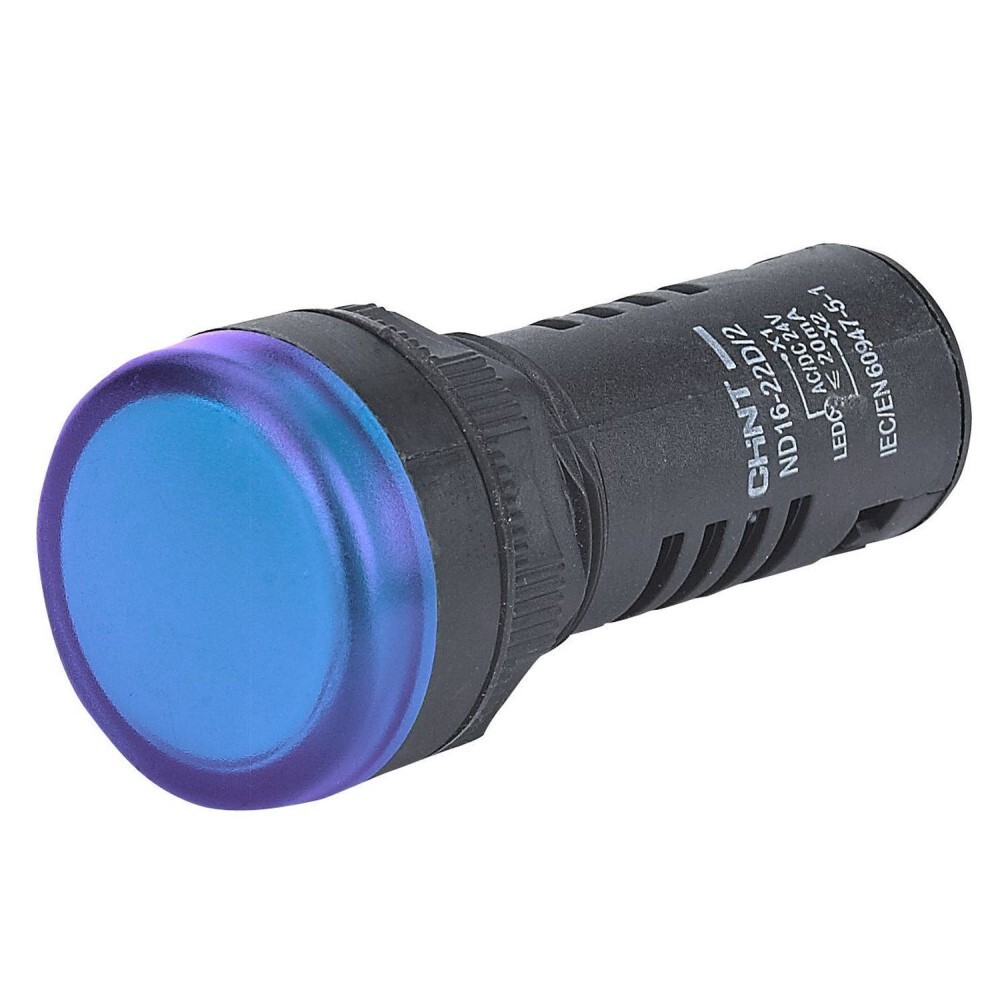 Лампа сигнальная Chint ND16-22D/2 230 В IP40 синяя (593074)