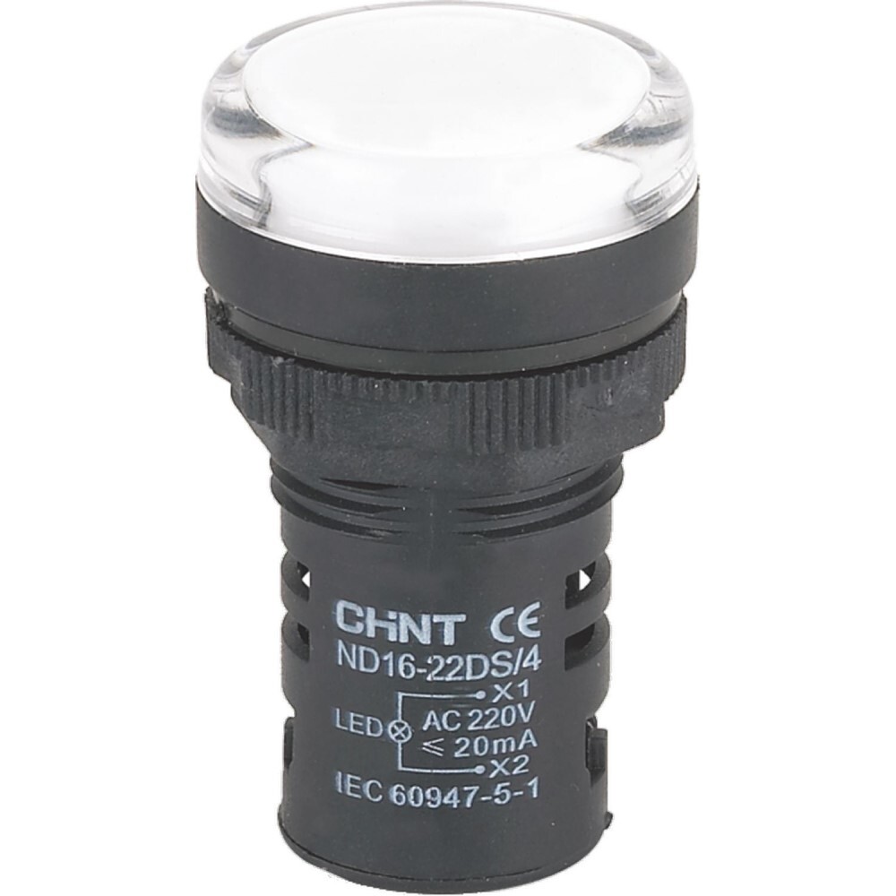Лампа сигнальная Chint ND16-22DS/2 24 В IP40 белая (592936)