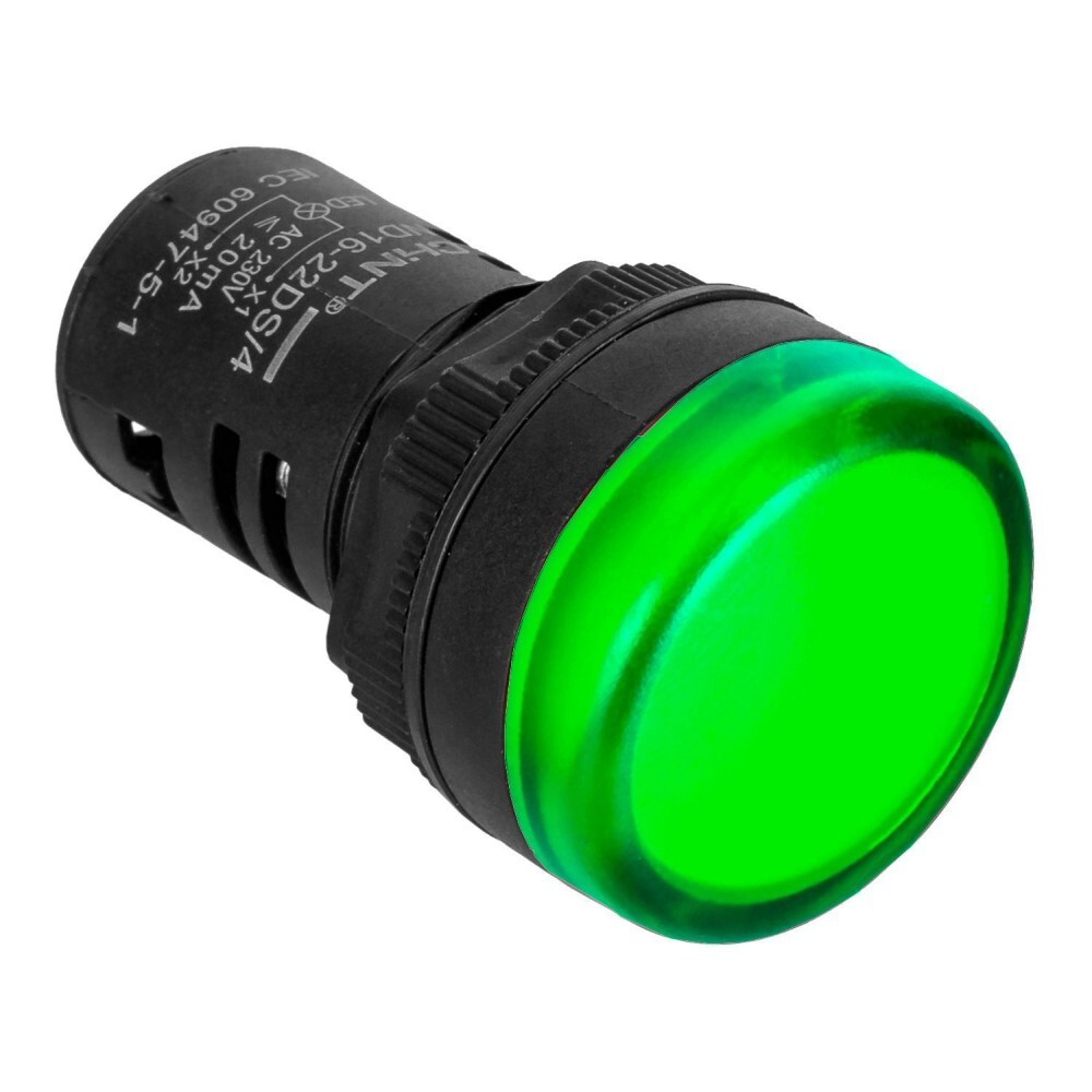 Лампа сигнальная Chint ND16-22DS/2 24 В IP40 зеленая (592940)