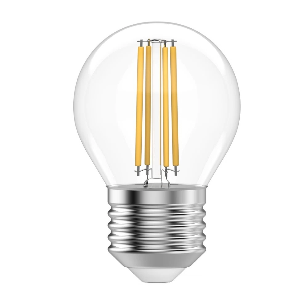 Лампа светодиодная филаментная Gauss Filament E27 2700К 10 Вт 650 Лм 190-240 В шар G45 прозрачная