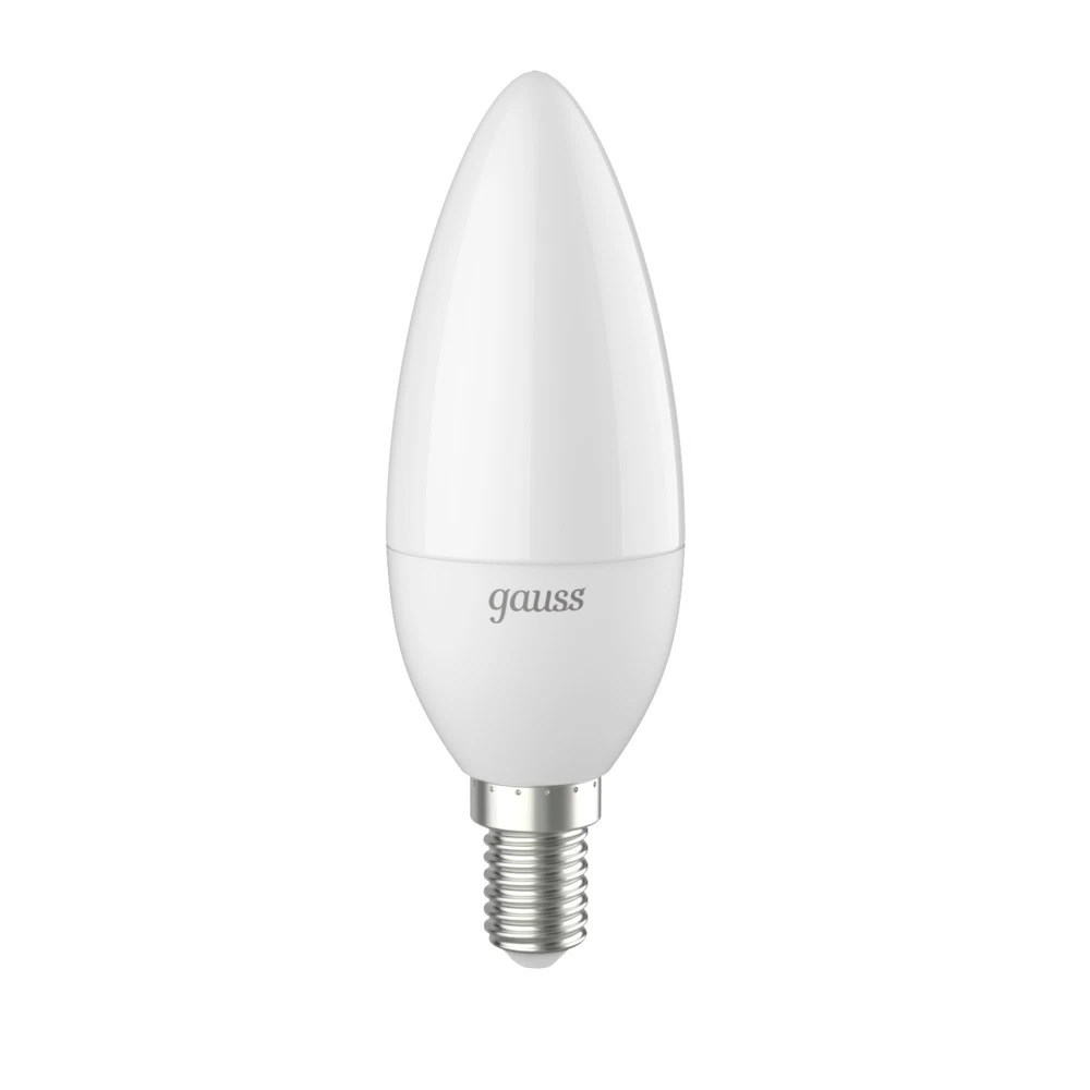 Лампа светодиодная Gauss E14 4100К 6,5 Вт 550 Лм 150-265 В свеча матовая