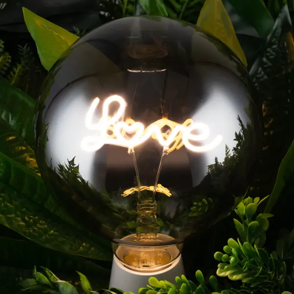 Лампочка декоративная Love G125 дымчатая 4 Вт E27 8523