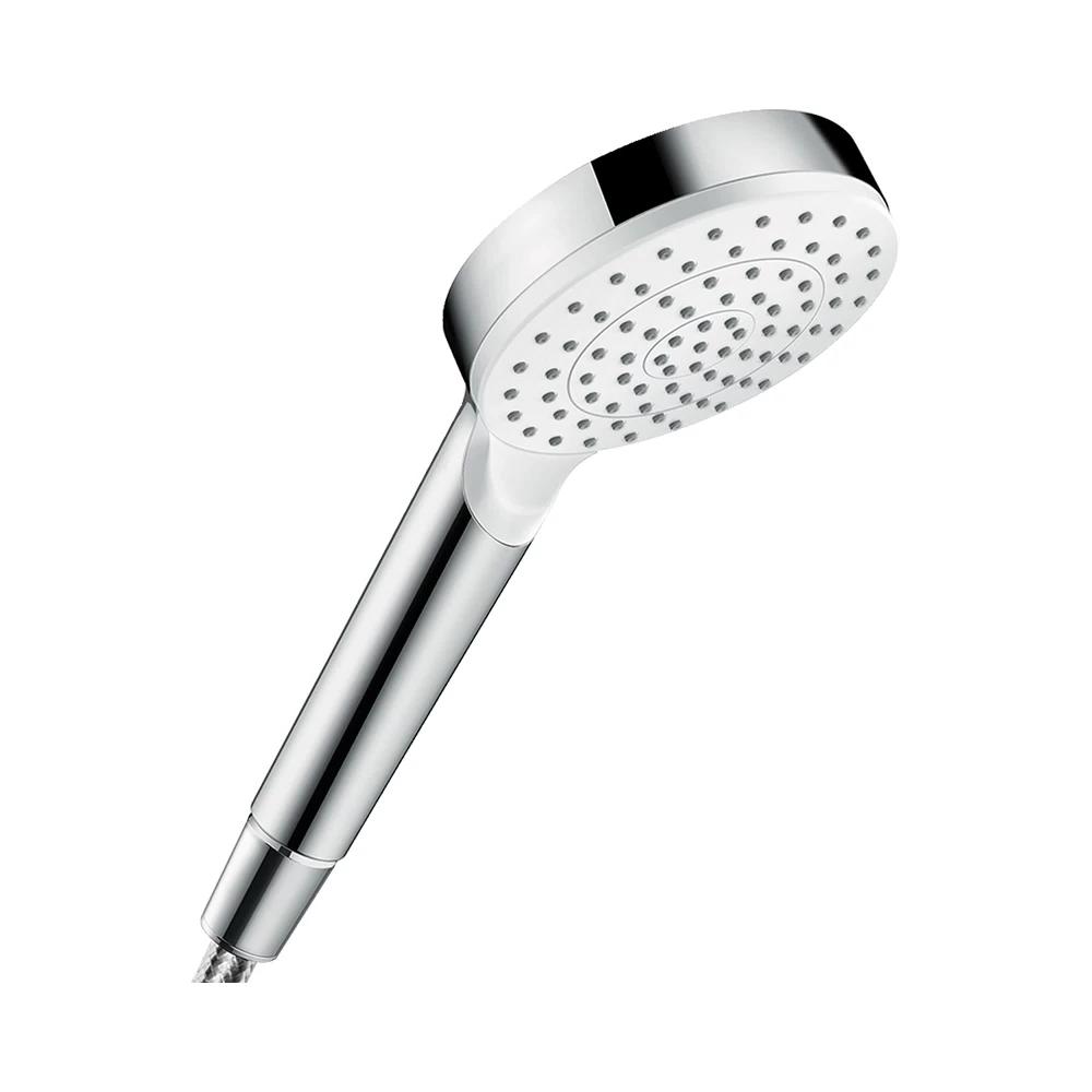 Лейка для душа Hansgrohe Crometta d100 мм 1 режим без шланга пластик белая/хром (26333400)