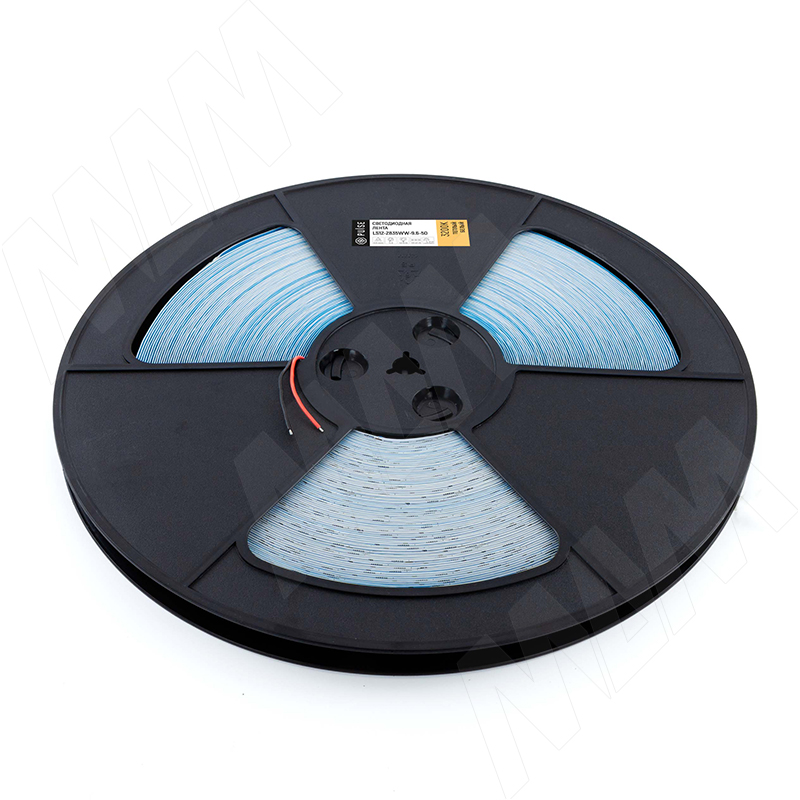 Лента светодиодная 2835/120, 12V, 50 м, теплый белый 3200К, IP20, 9.6W/1м (LS12-2835WW-9.6-50)