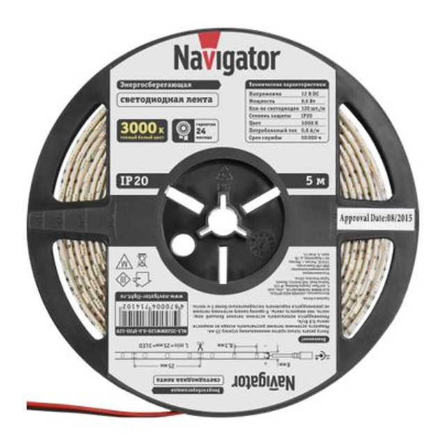 лента светодиодная LED NAVIGATOR 9,6Вт IP20 12В