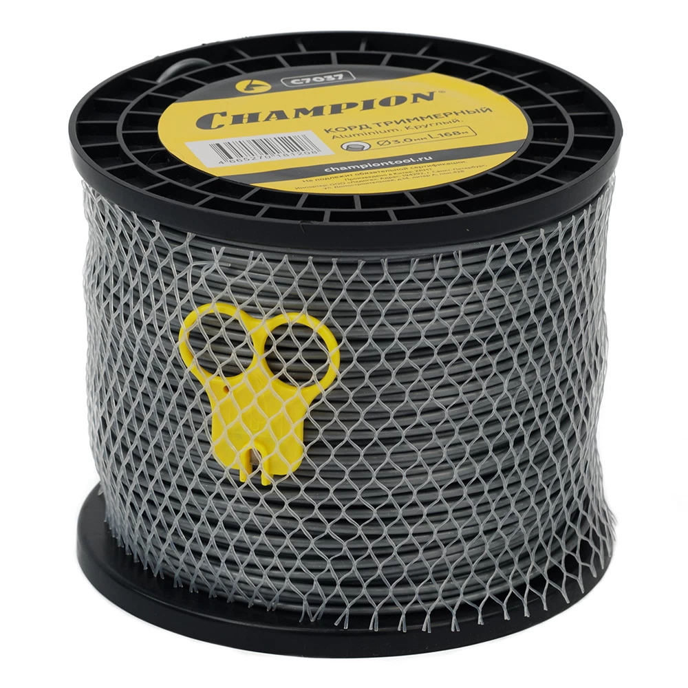 Леска для триммера Champion Aluminium круг 3 мм х 168 м серая (C7037)