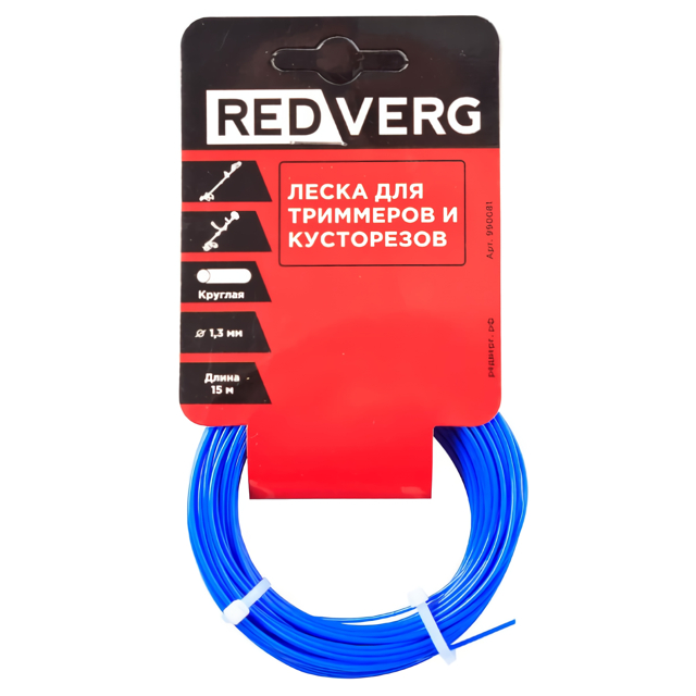 леска для триммера REDVERG 1,3мм 15м круг