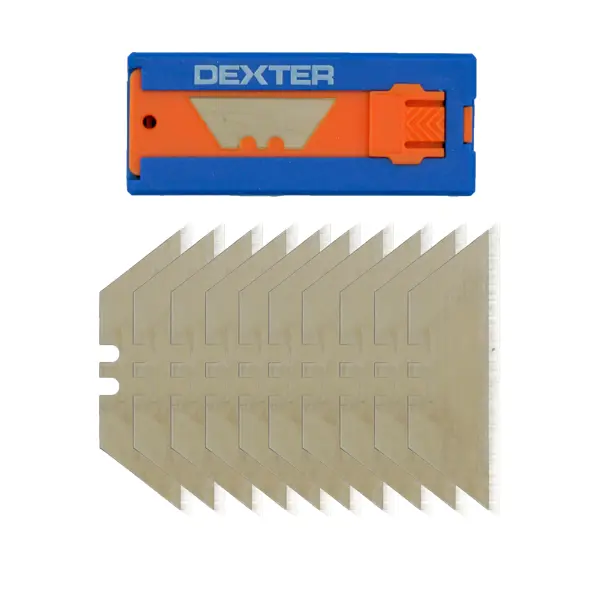 Лезвие трапециевидное Dexter 318-00375 19 мм, 10 шт.