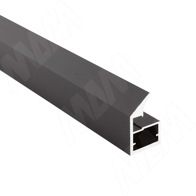 LINEA Профиль рамочный узкий, с наклонной ручкой, черный (анод), L-2700 (FP00738TBL-S3)