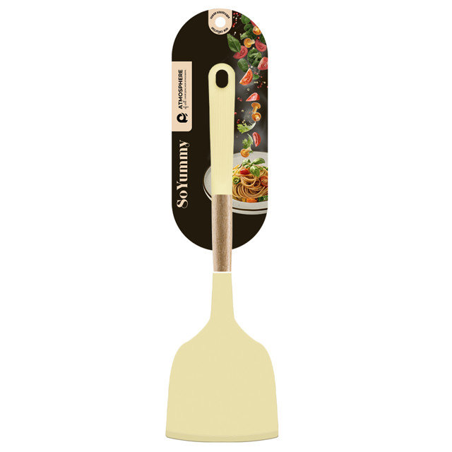 лопатка ATMOSPHERE Свежеприготовленный/FreshCook 31,5см широкая силикон, бук