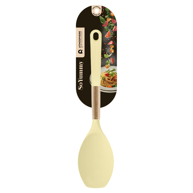 лопатка ATMOSPHERE Свежеприготовленный/FreshCook 31,8см узкая силикон, бук