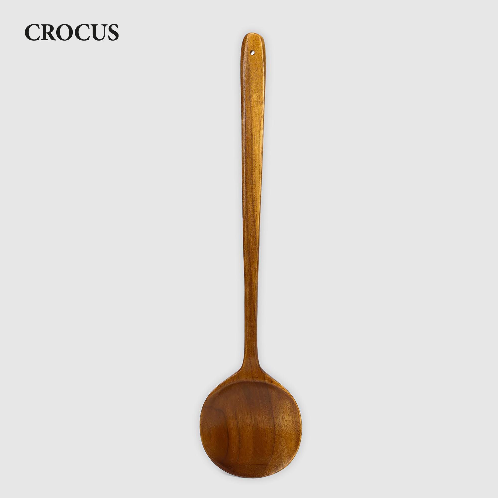 Ложка Crocus натуральная овал тик 7x1x36 см