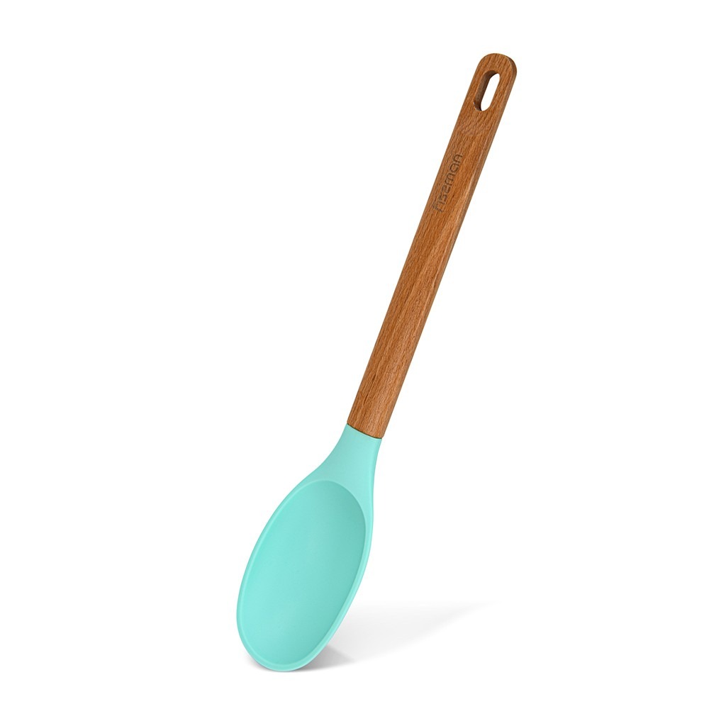 Ложка сервировочная Fissman Essential дерево и силикон 34 см