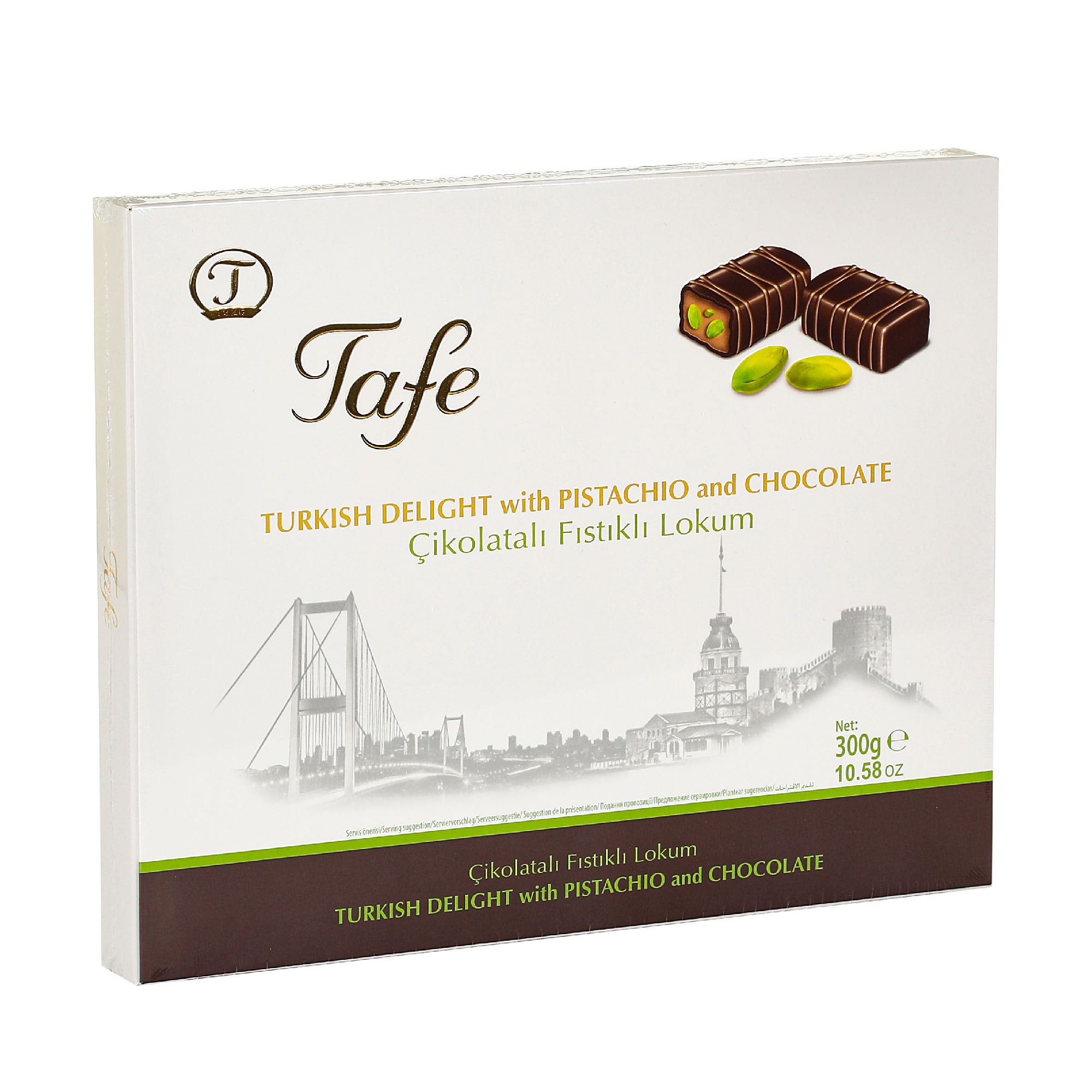 Лукум Tafe с фисташками в шоколаде 300 г