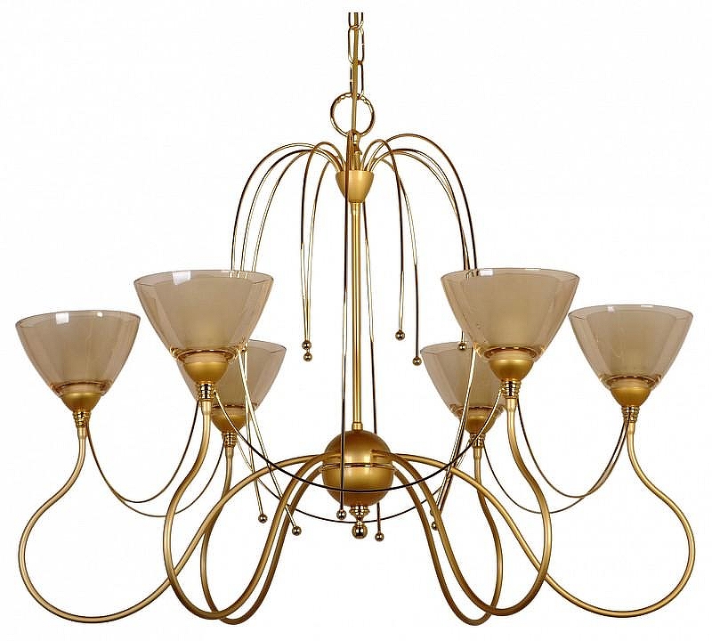 Люстра Abrasax L.2206 L.2206/6 цвет плафона/подвески Бежевый, цвет арматуры Золото