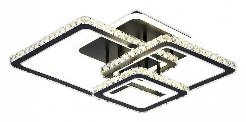 Люстра Ambrella Light FA FA1733 цвет плафона/подвески Прозрачный, Хром, Черный, цвет арматуры Хром, Черный