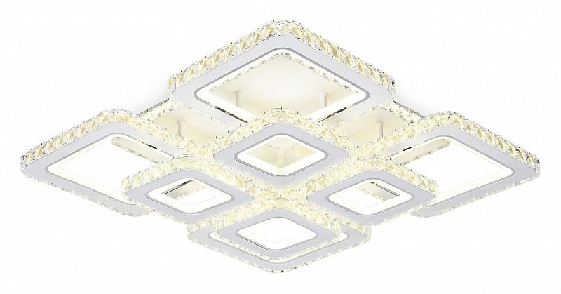 Люстра Ambrella Light FA FA1737 цвет плафона/подвески Белый, Прозрачный, Хром, цвет арматуры Белый, Хром