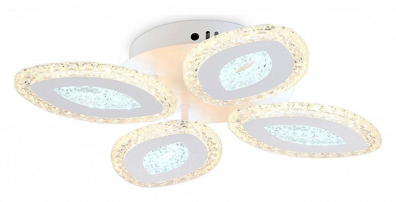 Люстра Ambrella Light FA FA4012 цвет плафона/подвески Белый, Прозрачный, цвет арматуры Белый