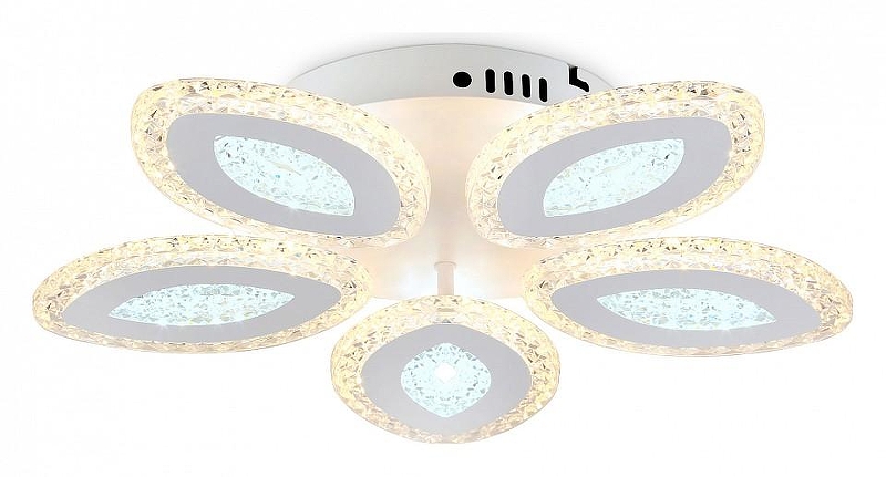 Люстра Ambrella Light FA FA4015 цвет плафона/подвески Белый, Прозрачный, цвет арматуры Белый