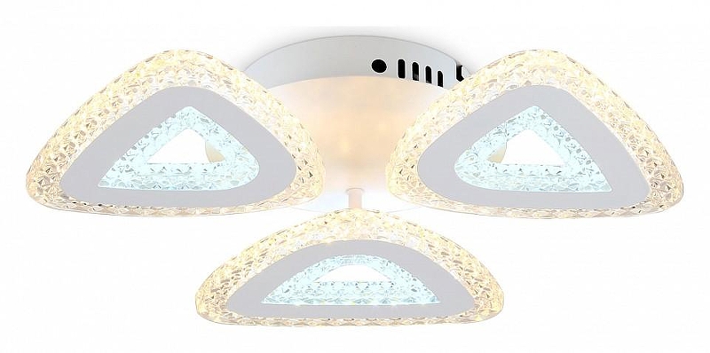 Люстра Ambrella Light FA FA4018 цвет плафона/подвески Белый, Прозрачный, цвет арматуры Белый