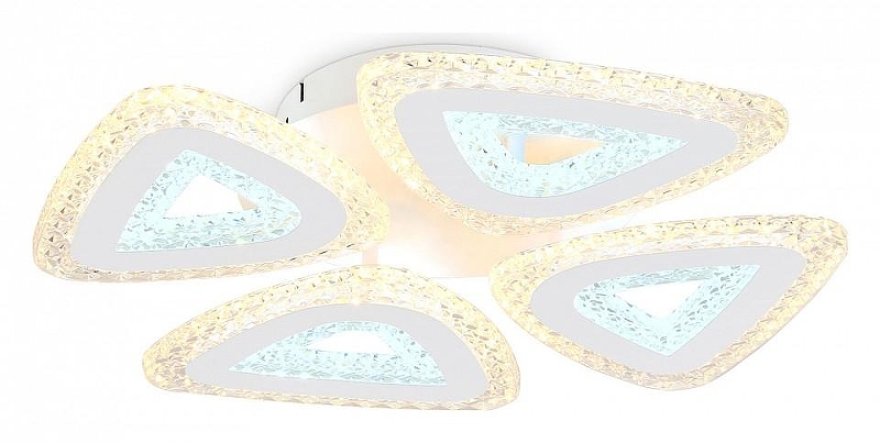 Люстра Ambrella Light FA FA4019 цвет плафона/подвески Белый, Прозрачный, цвет арматуры Белый