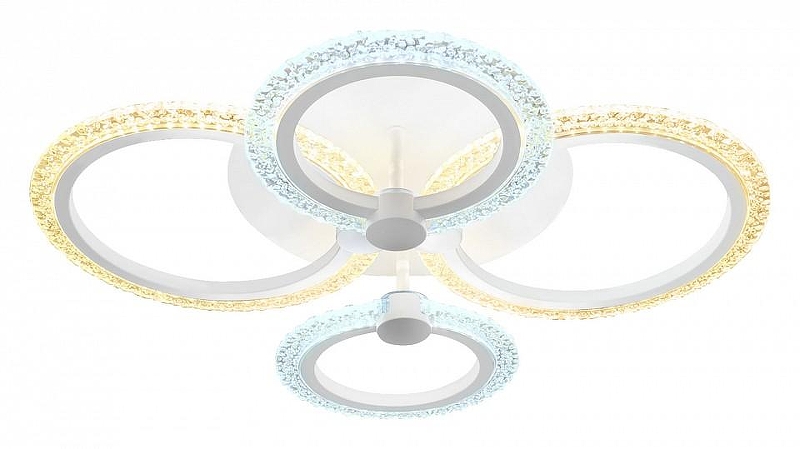 Люстра Ambrella Light FA FA4061 цвет плафона/подвески Белый, Прозрачный, цвет арматуры Белый