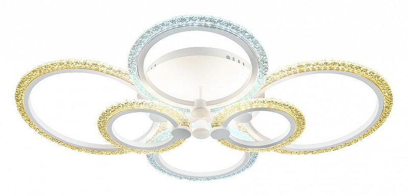 Люстра Ambrella Light FA FA4065 цвет плафона/подвески Белый, Прозрачный, цвет арматуры Белый