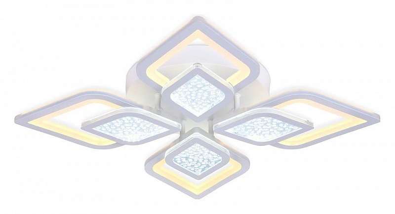 Люстра Ambrella Light FA FA4285 цвет плафона/подвески Белый, Прозрачный, цвет арматуры Белый
