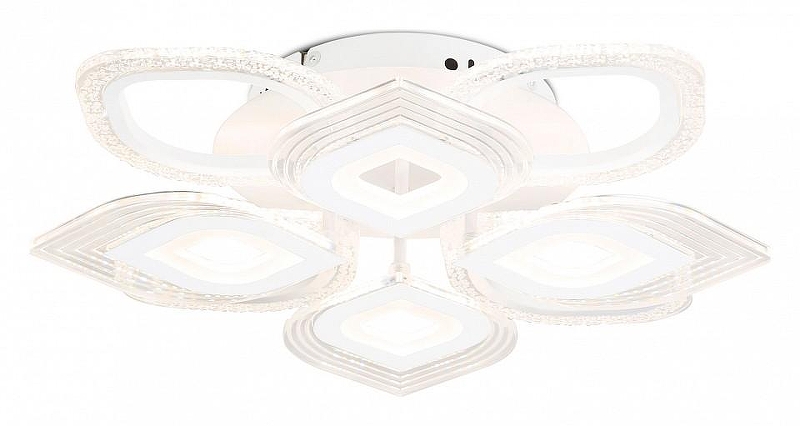 Люстра Ambrella Light FA FA4294 цвет плафона/подвески Белый, Прозрачный, цвет арматуры Белый