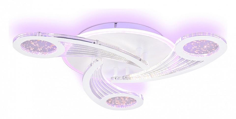 Люстра Ambrella Light FA FA4475 цвет плафона/подвески Белый, Прозрачный, цвет арматуры Белый