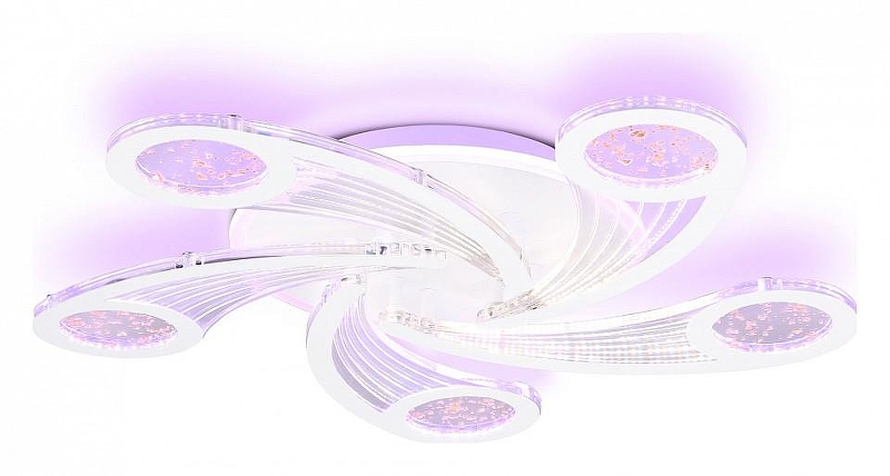 Люстра Ambrella Light FA FA4476 цвет плафона/подвески Белый, Прозрачный, цвет арматуры Белый