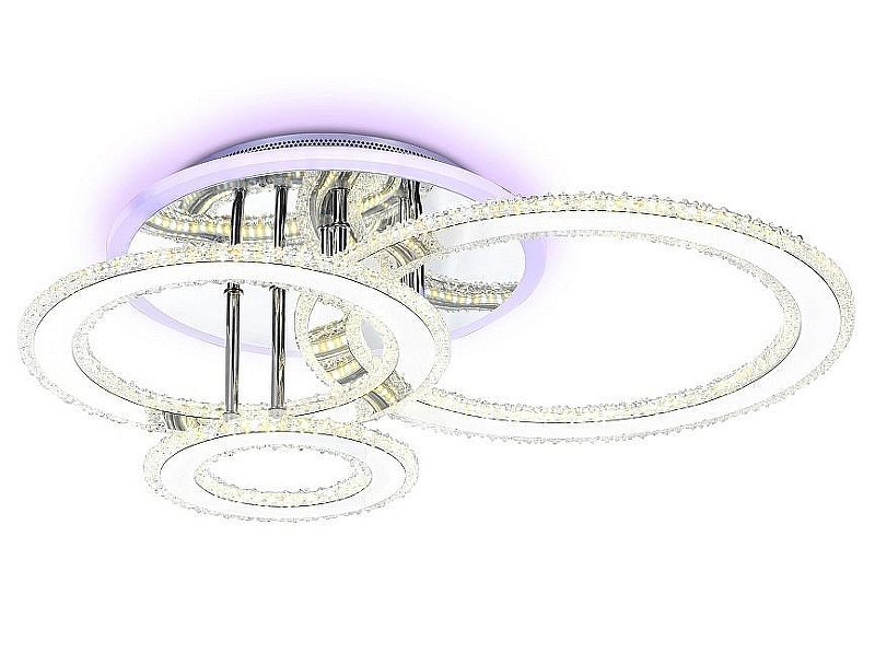 Люстра Ambrella Light FA FA8851 цвет плафона/подвески Белый, Прозрачный, цвет арматуры Хром