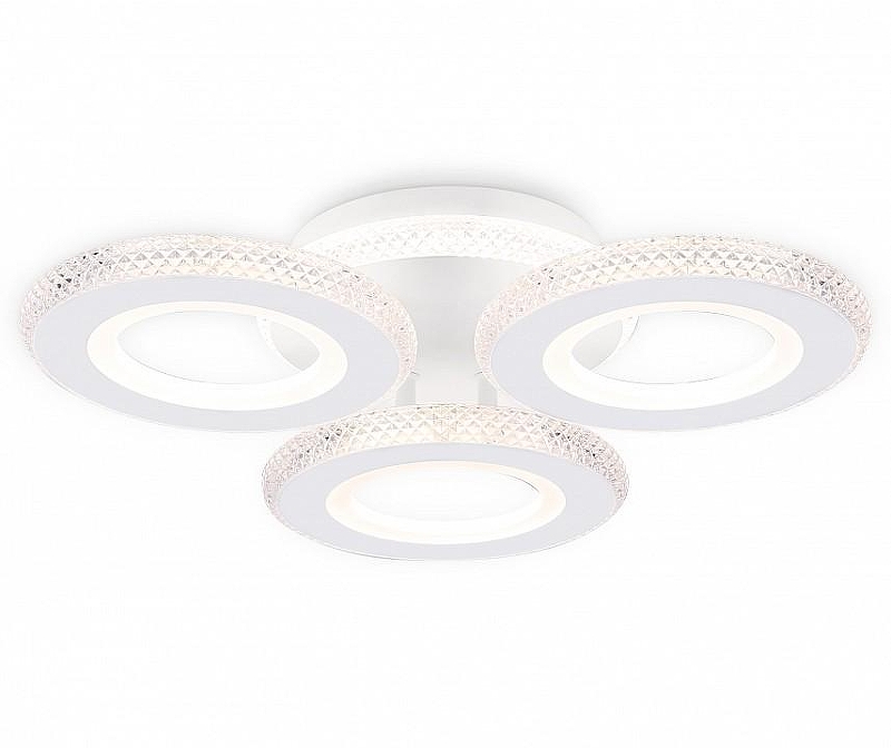 Люстра Ambrella Light FA FA8866 цвет плафона/подвески Белый, Прозрачный, цвет арматуры Белый
