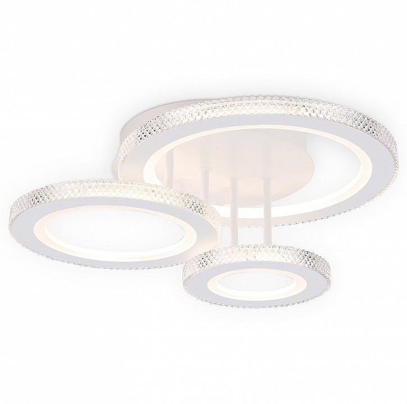 Люстра Ambrella Light FA FA8867 цвет плафона/подвески Белый, Прозрачный, цвет арматуры Белый