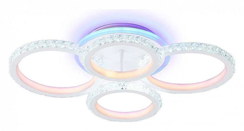 Люстра Ambrella Light FA FA9524 цвет плафона/подвески Белый, Прозрачный, цвет арматуры Белый