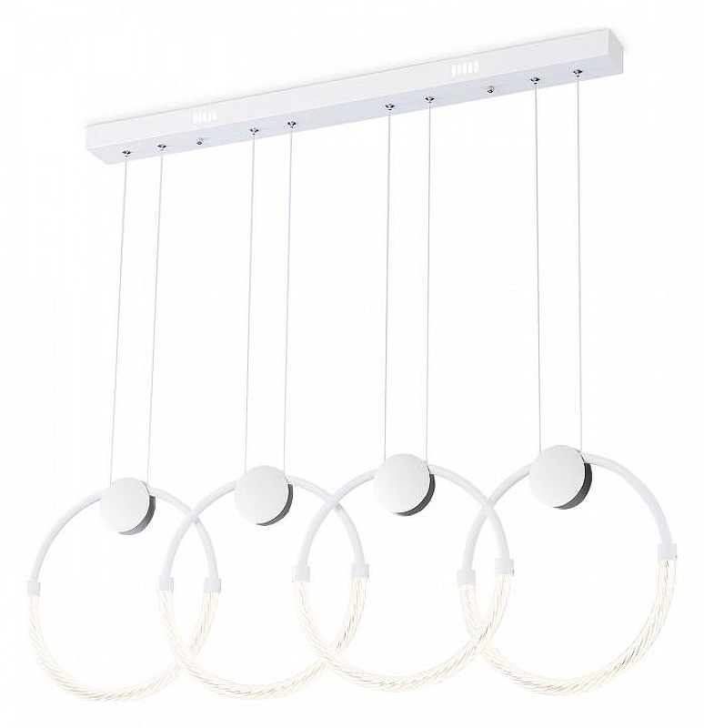 Люстра Ambrella Light FL FL10598 цвет плафона/подвески Белый, Прозрачный, цвет арматуры Белый, Хром
