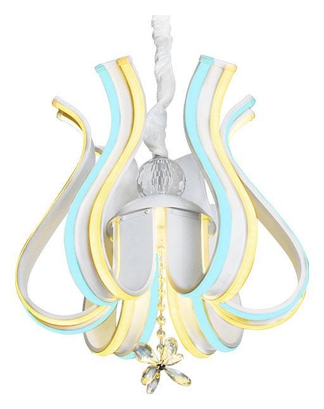Люстра Ambrella Light FL FL112 цвет плафона/подвески Белый, Прозрачный, цвет арматуры Белый