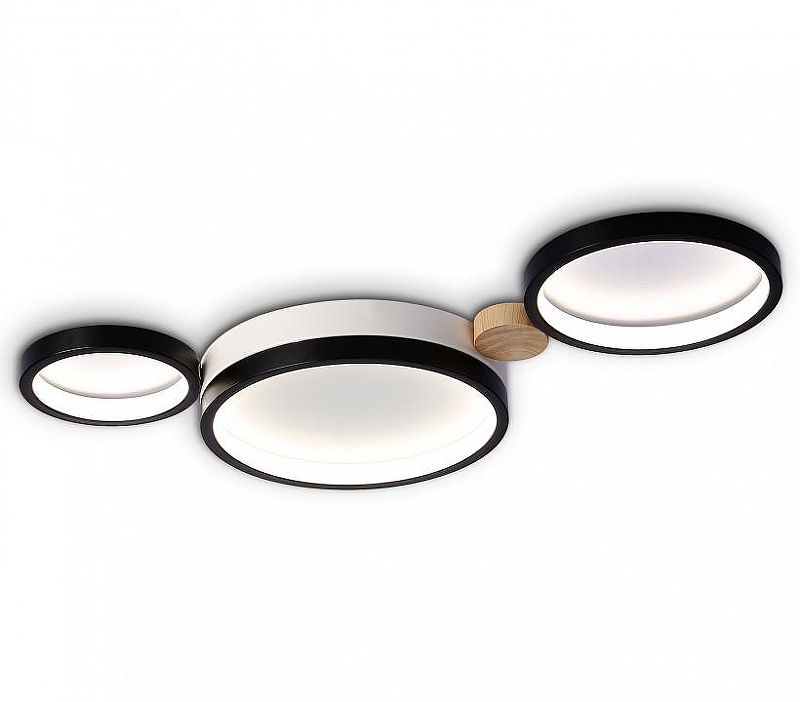 Люстра Ambrella Light FL FL4814 цвет плафона/подвески Белый, Черный, цвет арматуры Коричневый, Черный