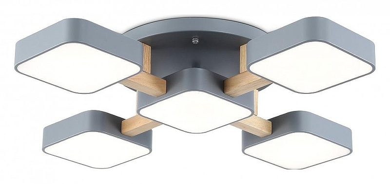 Люстра Ambrella Light FL FL4882 цвет плафона/подвески Серый, цвет арматуры Коричневый, Серый