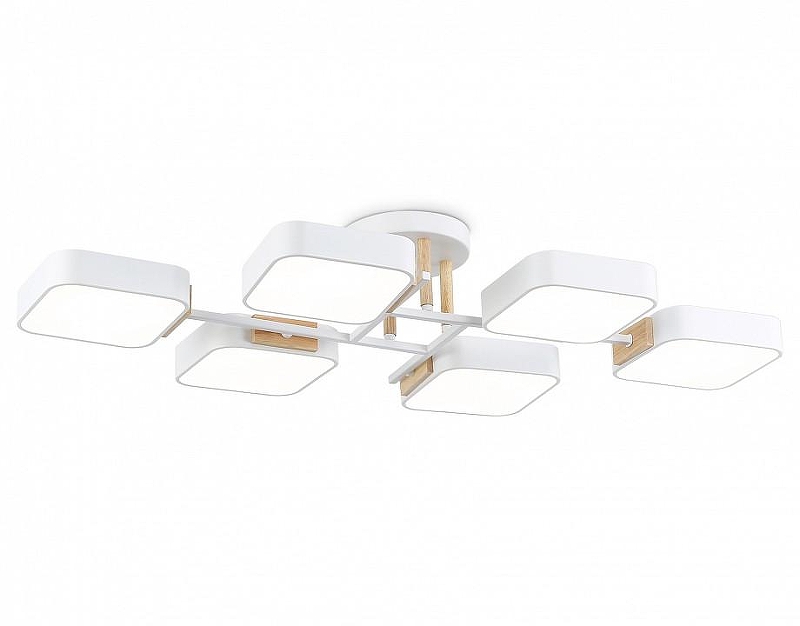 Люстра Ambrella Light FL FL4886 цвет плафона/подвески Белый, цвет арматуры Белый, Коричневый