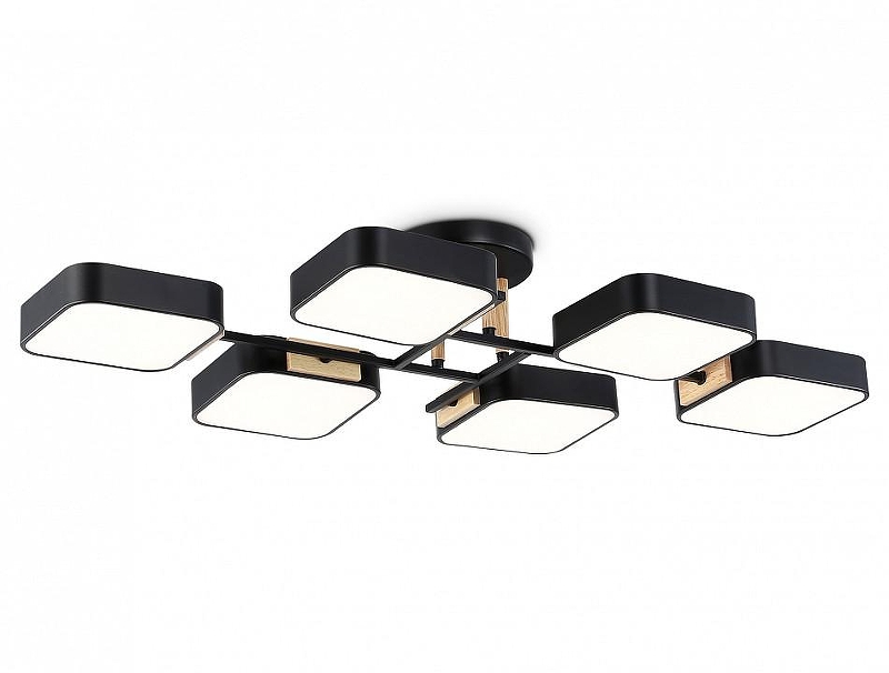 Люстра Ambrella Light FL FL4887 цвет плафона/подвески Черный, цвет арматуры Коричневый, Черный