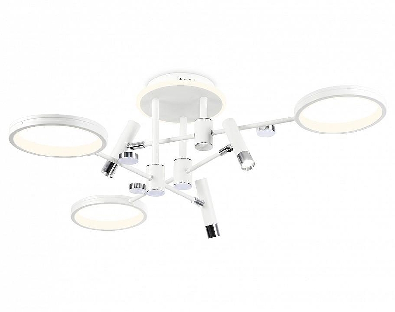 Люстра Ambrella Light FL FL51646 цвет плафона/подвески Белый, Хром, цвет арматуры Белый