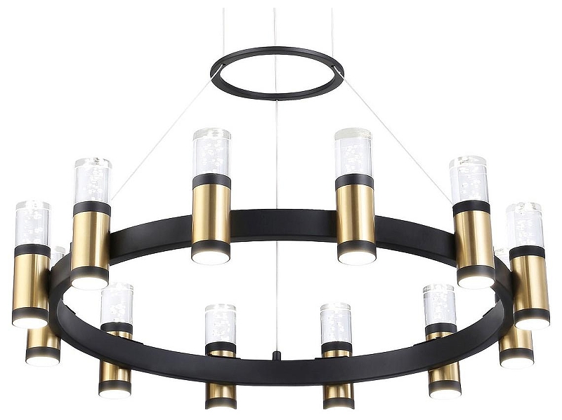 Люстра Ambrella Light FL FL6206 цвет плафона/подвески Золото, Прозрачный, цвет арматуры Черный